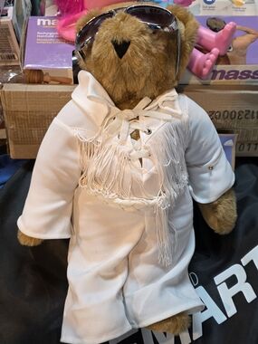 Plush Teddy Bear in Cream Outfit - Stylish Kids Stuffed Animal